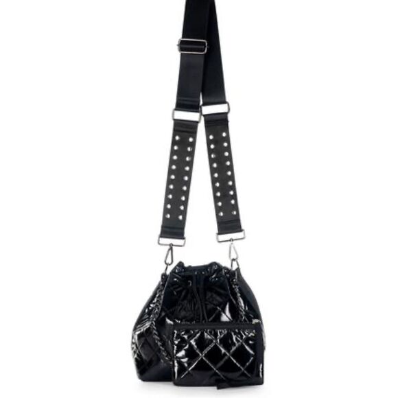 Neoprene Coated Puffer Bucket Bag - Stud Strap - NWT - Picture 1 of 3